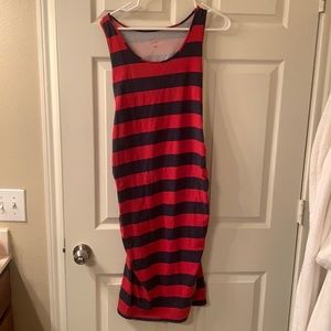 COPY - Striped Maternity Midi Dress